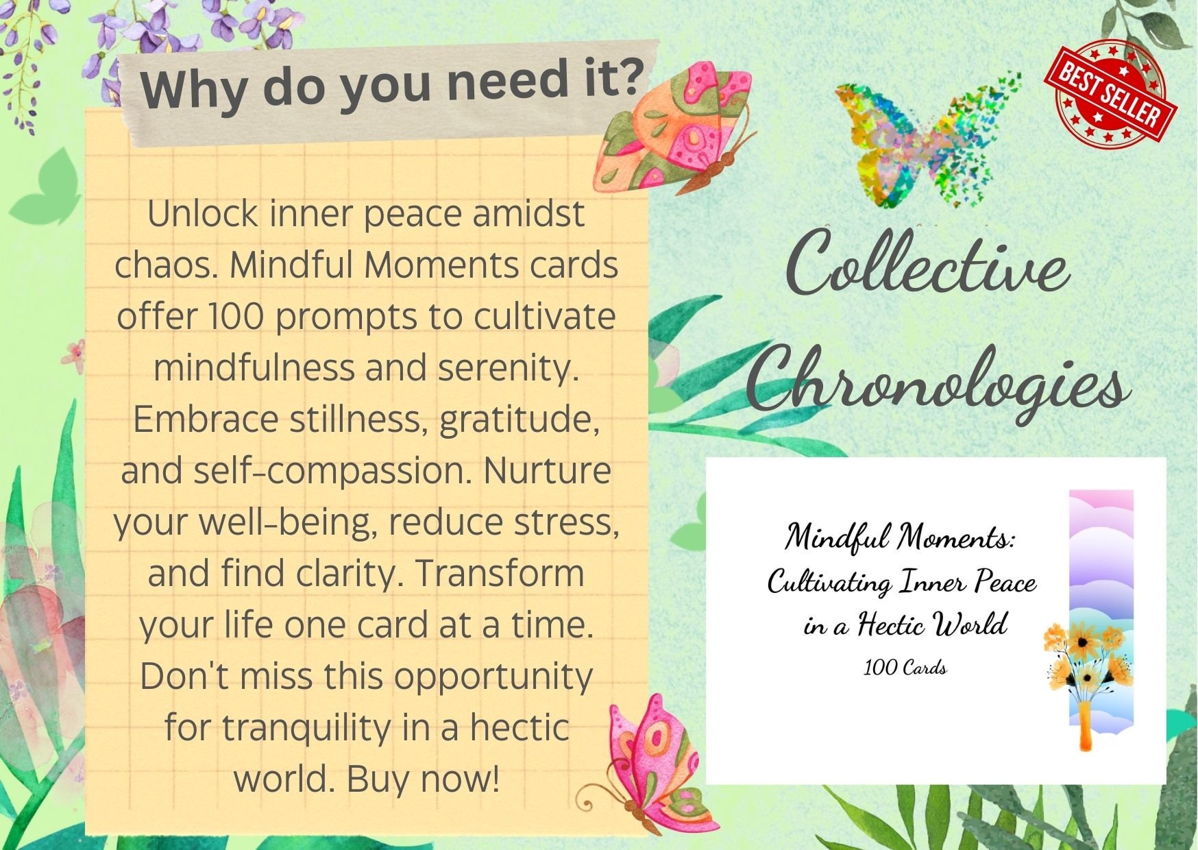 Mindfulness Cards, Instant Download, PNG,PDF, Self Reflection, Self ...
