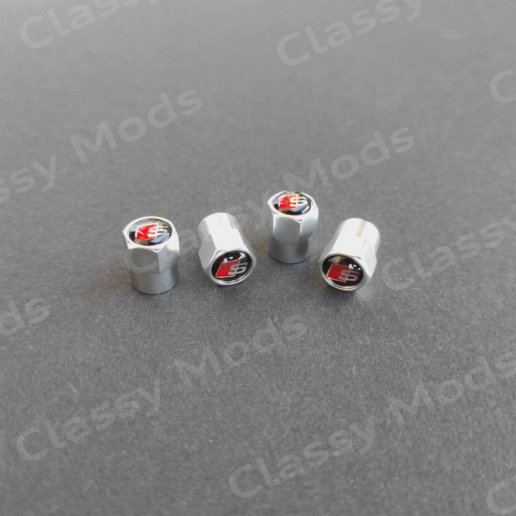 Audi Sline Valve Stem Caps Chrome SET of 4 Dust Protection Etsy