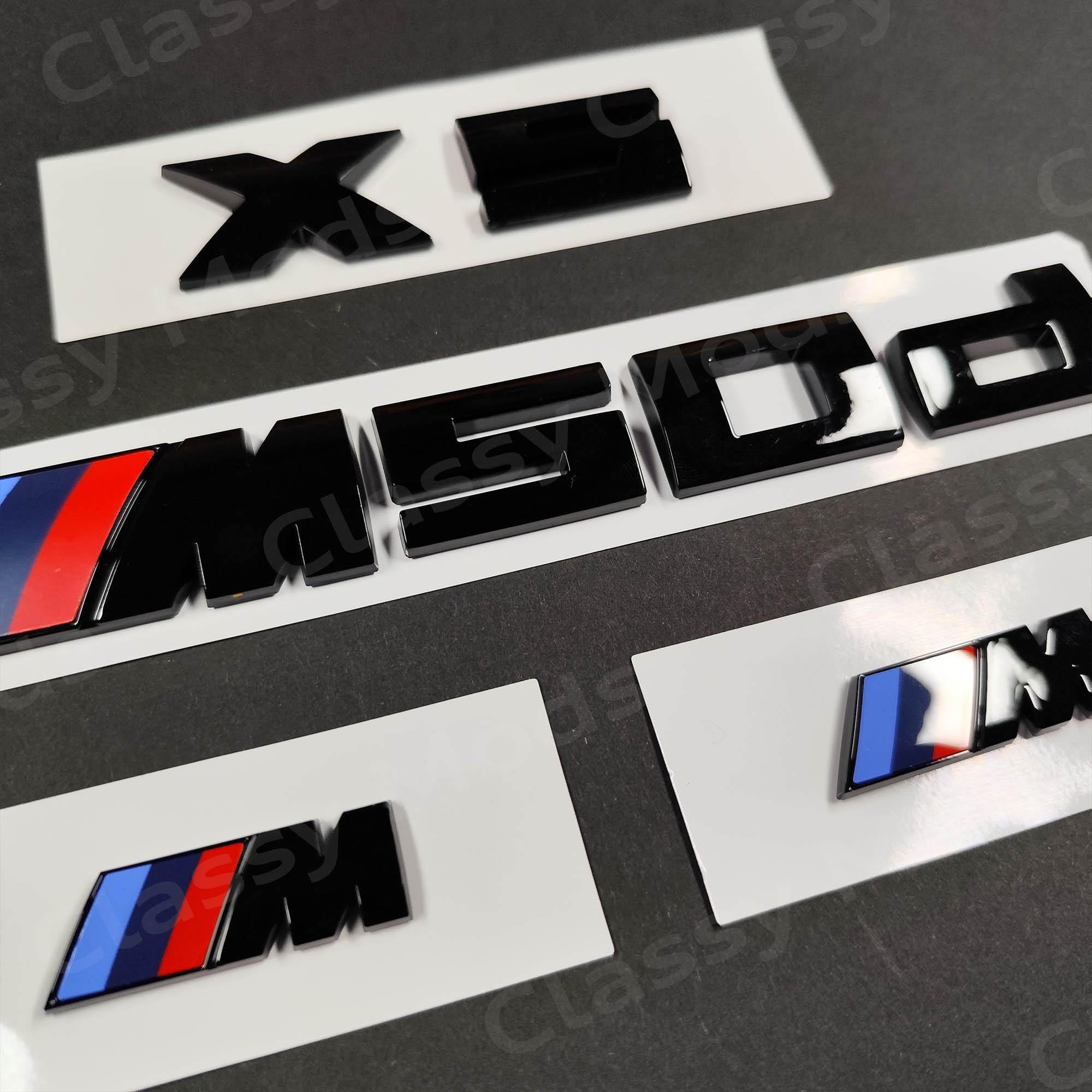 Paquete De Insignias X5 M50d En Negro Brillante Para BMW X5 G05