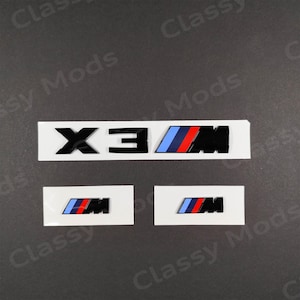 X3M Gloss Black Badges for BMW Emblem Set M Sport