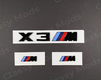X3M glänzend schwarze Abzeichen für BMW Emblem Set M Sport