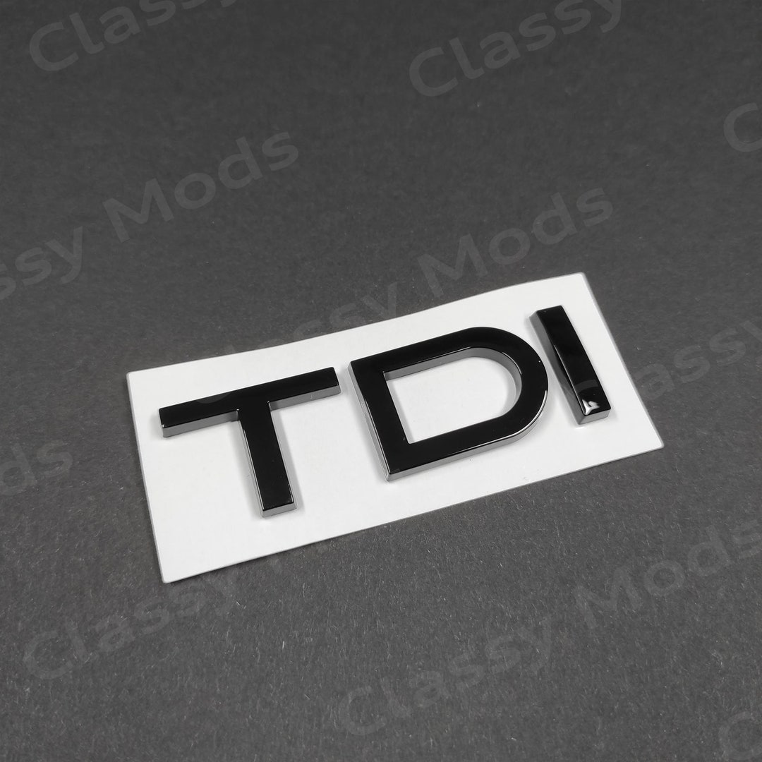 Audi TDI Gloss Black Rear Emblem Badge Letters - Etsy