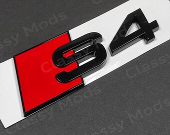 Paquete De Insignias S4 En Negro Brillante Para Audi S4 B8 B9 B9.5 2013-2024. Paquete Exclusivo Completamente Negro. - España