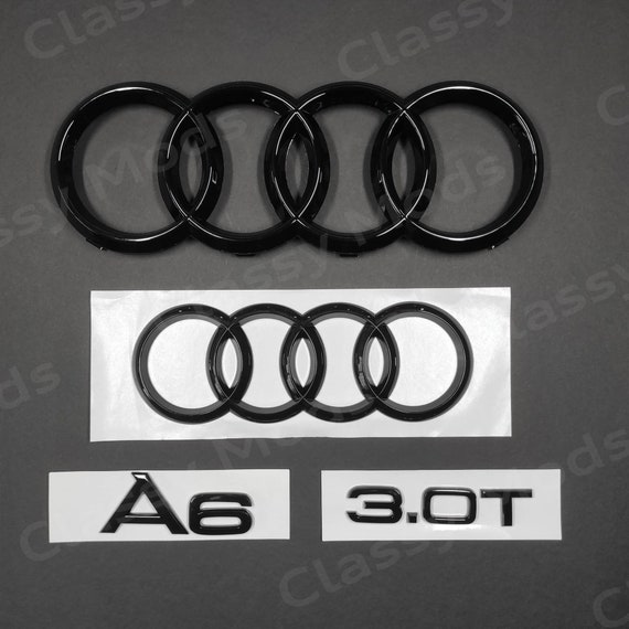 Audi Gloss Black Front and Rear Rings. Audi Front & Rear -  New Zealand