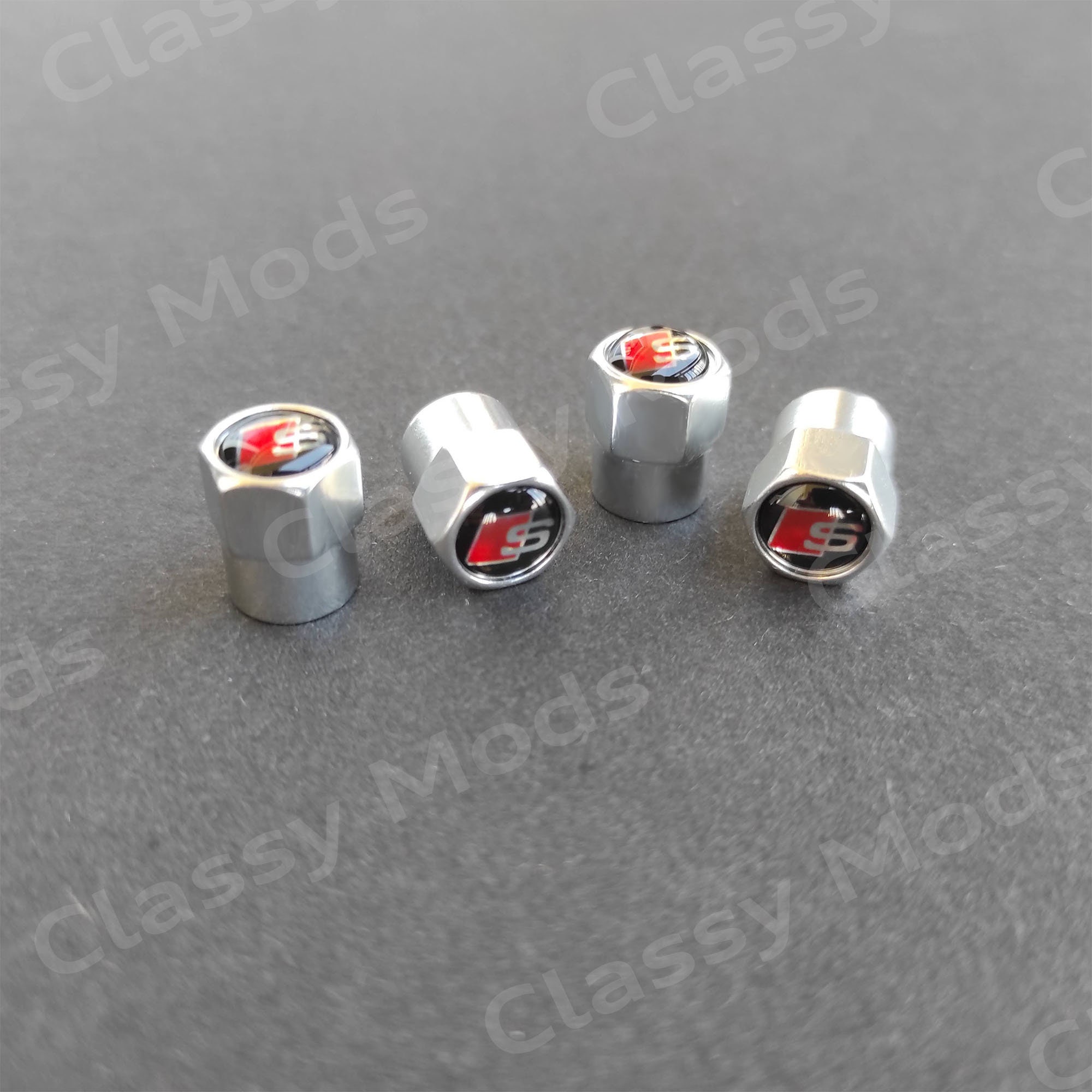Audi Sline Valve Stem Caps Chrome SET of 4 Dust Protection Etsy