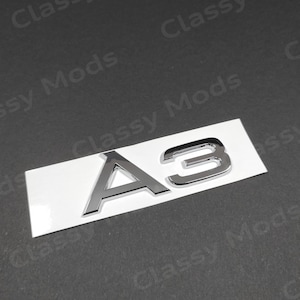 Letras del emblema trasero cromado del Audi A3