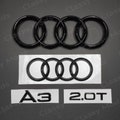 Audi A3 2.0T Front & Rear Rings Emblem Badge SET Gloss Black 2012-2020 product logo