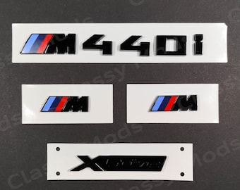 M440i xDrive Glanzschwarze Badges für BMW M Power Embleme