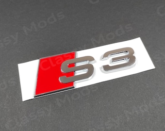 Audi S3 Chrome Silver Rear Emblem Badge Lettering