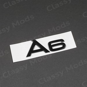 Audi A6 Gloss Black Rear Emblem Badge Letters
