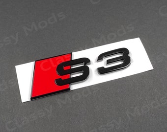 Audi S3 Gloss Black Rear Emblem Badge Lettering