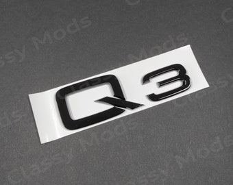 Audi Q3 Gloss Black Rear Emblem Badge Letters