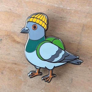 Pigeon Enamel Pin: Beanie, Backpack & Urban Style