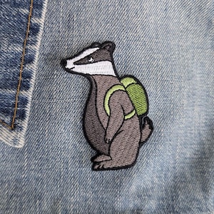 Das strijkpatch | Geborduurd dier, geweven kledingaccessoire, 60 mm