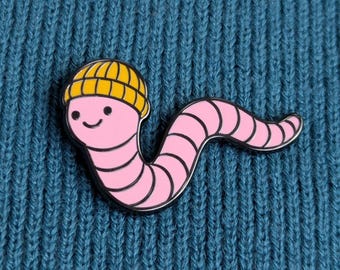 Wurm-Emaille-Anstecknadel | Tier-Anstecknadel, Wildtierbrosche