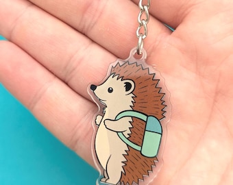Igel Schlüsselanhänger | Acryl, Tier Schlüsselanhänger, Wildtier Geschenk