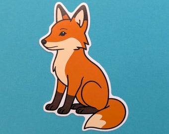 Red Fox Sticker | Weatherproof Matte Vinyl, Vixon Decal
