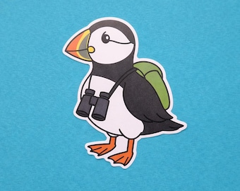 Puffin Sticker | Waterproof Vinyl, Sea Parrot Decal, Bird Gift