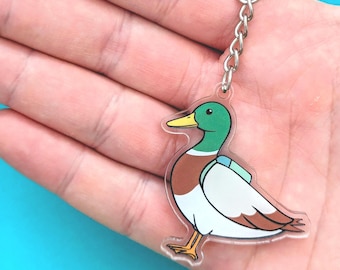 Mallard Duck Keyring | Acrylic Bird Keychain, Wildlife Gift, Nature Lover