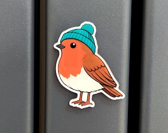 Kühlschrankmagnet mit Rotkehlchenmotiv | Acryl-Gartenvogelmagnet, Wildtier-Küchendekoration