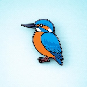 Eisvogel Pin | Flussvogel Abzeichen, Vogelbeobachter Geschenk, King Fischer Brosche