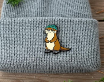 Otter-Anstecknadel | Tierabzeichen, Geschenkidee für Wildtiere