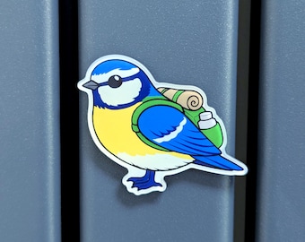 Kühlschrankmagnet Blaumeise | Acryl-Gartenvogelmagnet, Wildtier-Küchendekoration