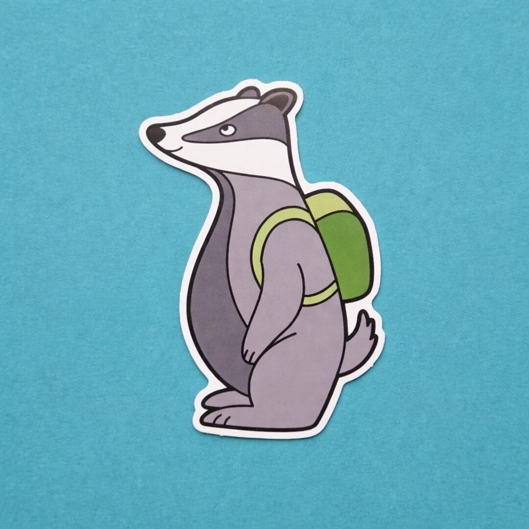 Badger Sticker | Matte Weatherproof Decal, Animal Gift - Etsy