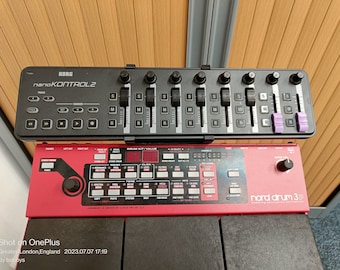 Korg NanoKONTROL 2 mount for Nord Drum 3P