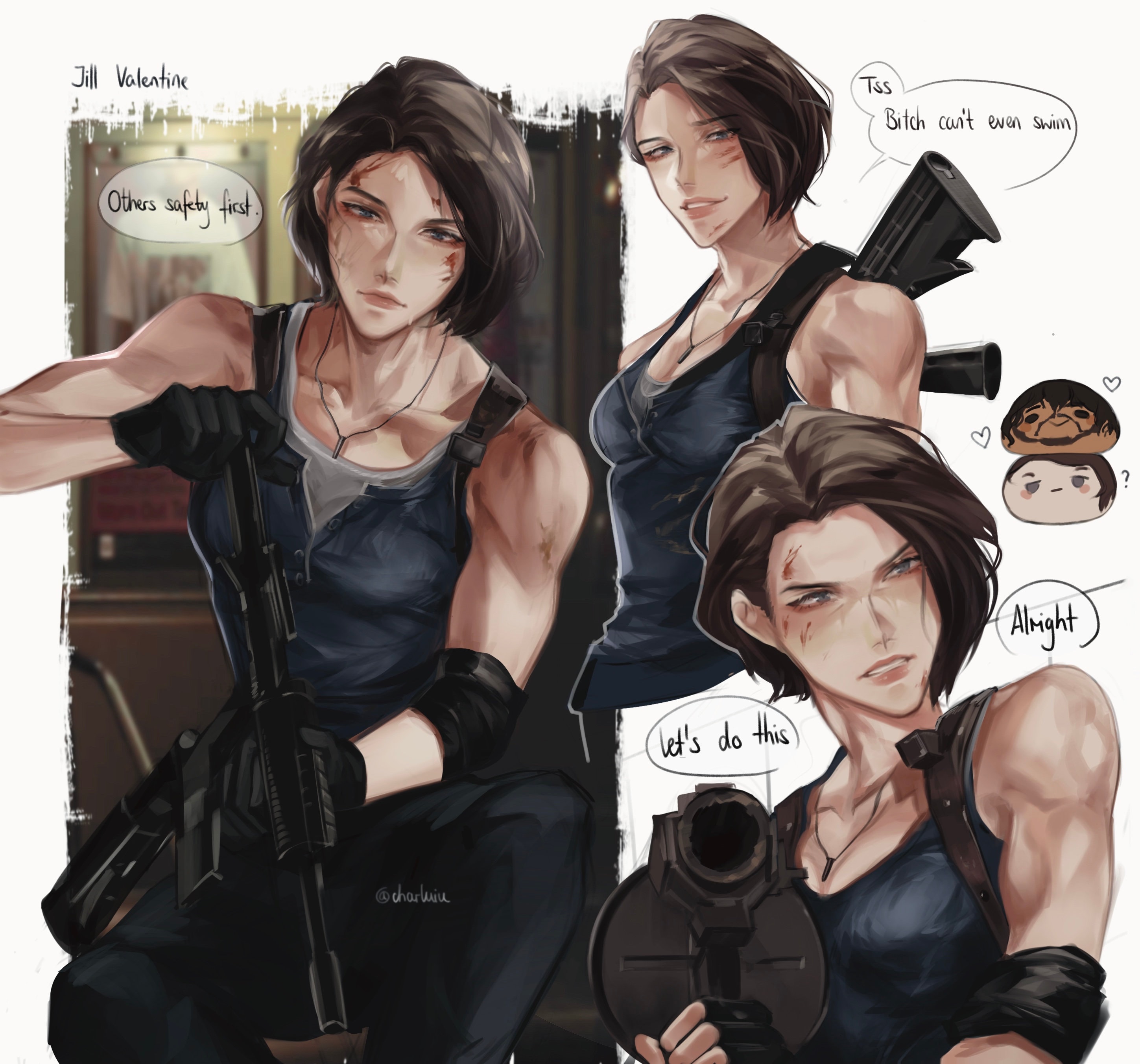Jill Valentine Resident Evil 3 ART PRINT Etsy