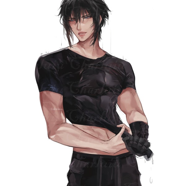 Nasses Shirt Noctis Final Fantasy XV KUNSTDRUCK