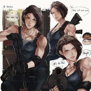 Jill Valentine Resident Evil 3 ART PRINT