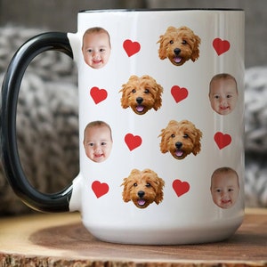 Baby Face Mug, Personalized Face Mug, Your Dogs Face Mug, Your Husband's Face Mug, Custom Photo Mug, Baby Face Mug For Mom Dad Birthday Gift