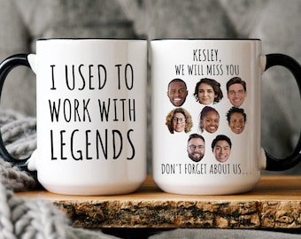 Coworker Retirement Mug, Retired Coworker Gift, I Used To Work With Legends, Mug For Retirement, Colleague Leaving Gift, Leaving Job Gift