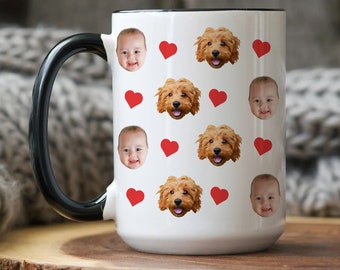 Baby Face Mug, Personalized Face Mug, Your Dogs Face Mug, Your Husband's Face Mug, Custom Photo Mug, Baby Face Mug For Mom Dad Birthday Gift
