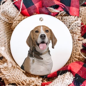 Dog Photo Memory Ornament,Personalized Pet Watercolor Memorial Ornament,Custom Dog Photo Ornament,Dog Loss Keepsake,Dog Remembrance Keepsake zdjęcie 10