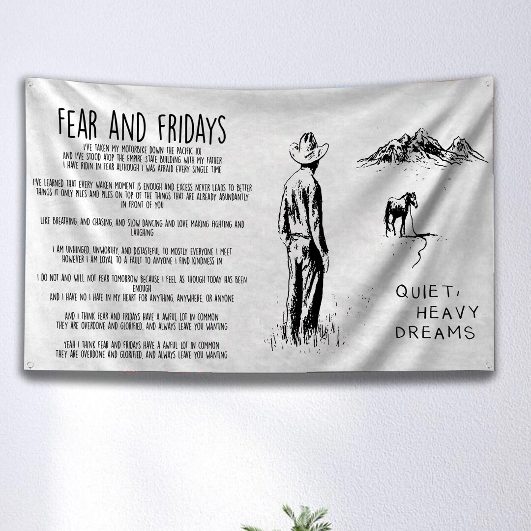 Zach Bryan Music Tapestry Zach Bryan Album Fear and Fridays Etsy