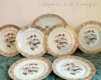 Authentic French Limoges porcelain dessert set