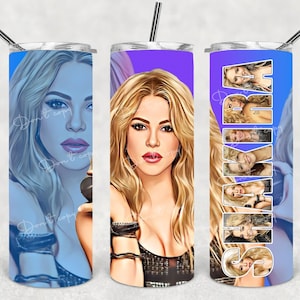 Shakira Seamless sublimation designs PNG l skinny tumbler 20 oz l 30 oz designs l Sublimation Tumbler Design, Tumbler Wrap 20 oz straight