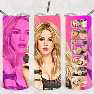 Shakira Tumbler Wrap PNG Seamless sublimation designs PNG l skinny tumbler 20 oz l 30 oz designs l tumbler design | Shakira Tumbler  Digital