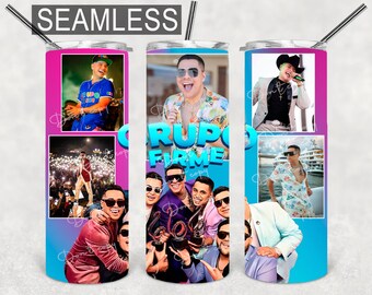 Eduin Caz Grupo Firme Tumbler Wrap 20 oz PNG Seamless sublimation designs 20oz l 30 oz designs l tumbler design Sublimation Tumbler Design