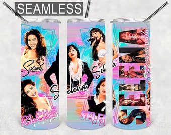 Selena Quintanilla Tumbler Wrap 20oz PNG Seamless sublimation designs PNG 20oz l 30 oz designs l tumbler design Sublimation Tumbler Design