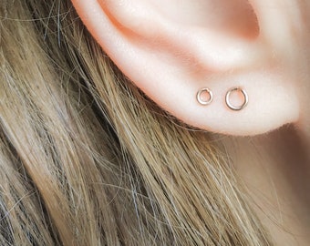 Tiny Circle Earrings - Tiny Round Studs - tiny stud earring - Petite Earrings - Petite Studs - teeny tiny studs - teeny tiny earrings