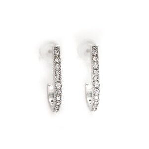 Boucles d'oreilles porte-jarretelles Boucles d'oreilles porte-jarretelles Boucles d'oreilles diamant CZ Boucles d'oreilles en cristal et diamants en argent sterling Boucles d'oreilles J image 6