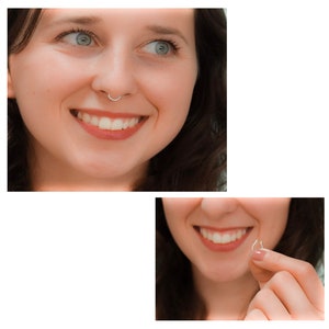 Fake Septum Ring - Septum Ring No Piercing - Thin Septum Ring Smooth - Septum Ring for a non pierced Nose - Faux Septum Ring - Septum Cuff
