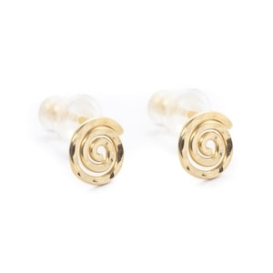 Spiral Earrings - Classic Ear Studs - Gold Swirl spiral stud earrings - Spiral Stud Earrings in Silver Rose Gold - Birthday gift