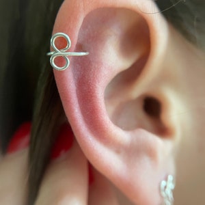Infinity Helix Piercing-Helix Hoop Earring-Infinity Cartilage Piercing Hoop Earring-Silver Gold Rose Helix Ear Piercing-Infinity Symbol