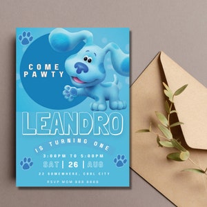 Blue&#39;s Clues Birthday Invitation: Party Invite, 5x7 (Digital Download)