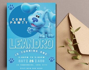 Blue's Clues Birthday Invitation: Party Invite, 5x7 (Digital Download)