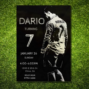 Cristiano Ronaldo Birthday Invitation | Made to order customizable Birthday card | CR7 Invite | Digital CR7 Ronaldo Party